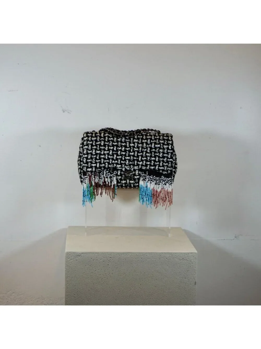 CHANEL beaded shoulder